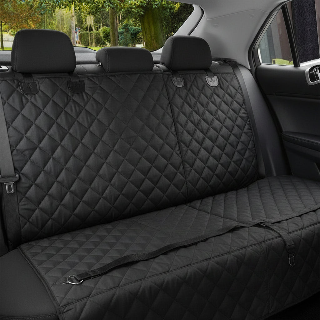 Protector impermeable para el asiento trasero del vehículo.
